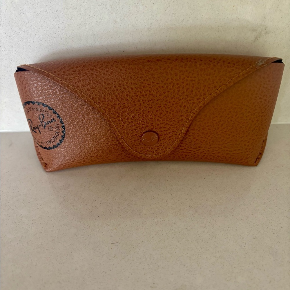 Ray-Ban Tan Leather Eyewear Case